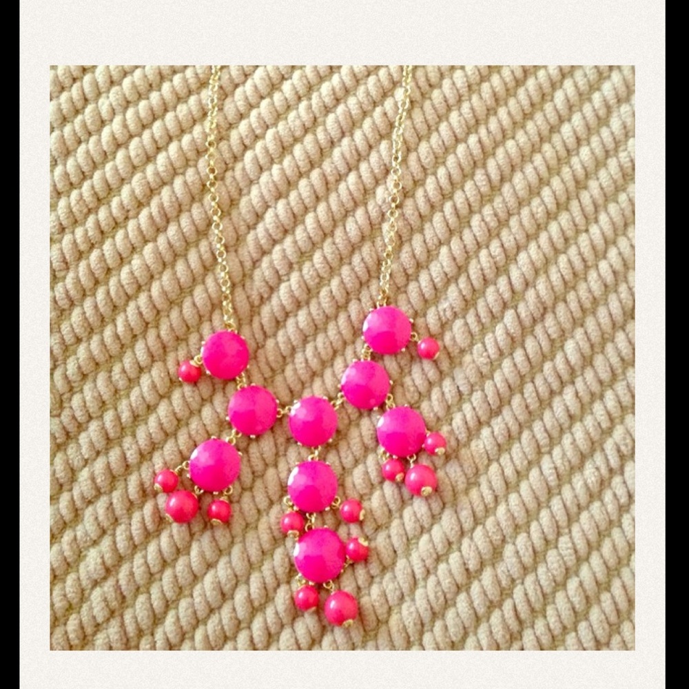 J. Crew Hot Pink Statement Bib Necklace